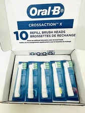 Lot of 10 Oral-B Refill Electric Toothbrush Flossaction X Brush Heads New