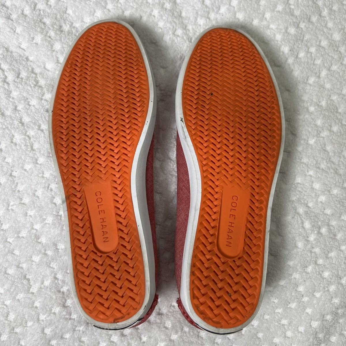 COLE HAAN Pink Red Canvas Slip-On Loafer Shoes | eBay