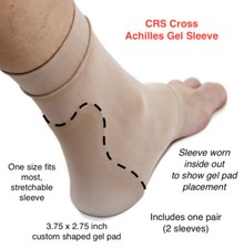 CRS Cross Achilles Heel Gel Sleeve Pair 2 sleeves Padded heel sock