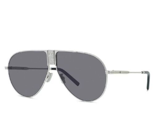 NEW AUTHENTIC DIOR DIORICE AU F0A0 SILVER GREY AVIATOR MEN SUNGLASSES