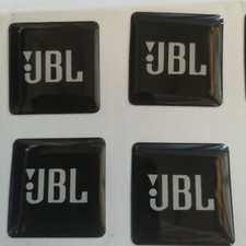 4pcs Replacement JBL Badge Emblem Logo 30mm Aftermarket Adhesive Black
