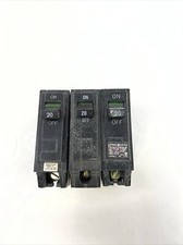  LOT OF 3 GE 1 Pole 20 Amp Circuit Breaker 120/240VAC General Electric