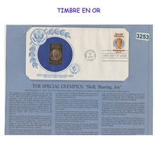 3253 ETATS UNIS USA TIMBRE 1979 N°1251 ENVELOPPE 1er Jour avec TIMBRE en OR - Go