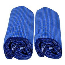 pure cotton dhoti lungi 2 mts width x 122 cm length pack of 2 blue color us
