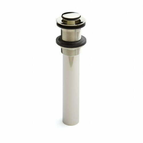1 1/2" Bathroom Pop Up Brass Drain Brushed Nickel No Overflow for Sink Support - Picture 3 of 4