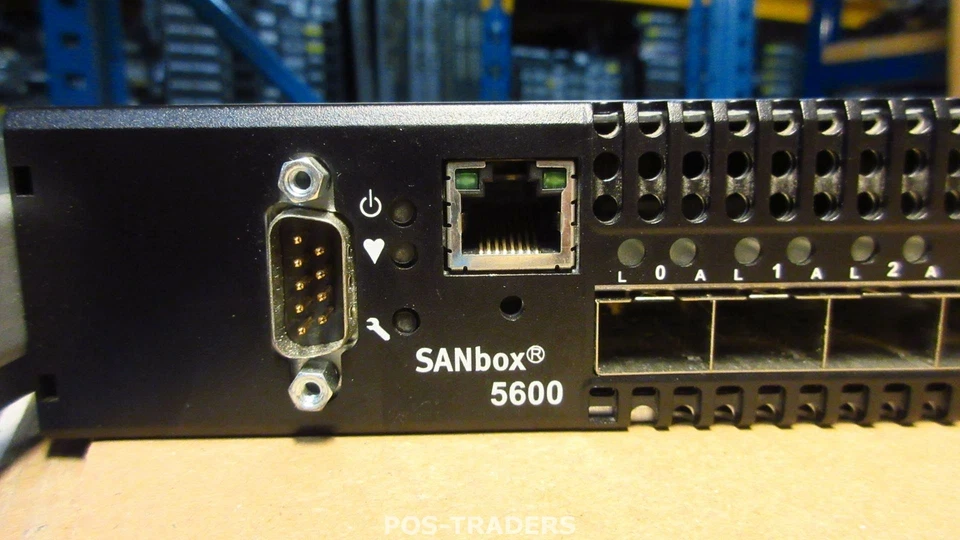 QLogic SANbox 5600 16x 4Gb SFP + 4x 10Gb Stacking Ports Switch DUAL PSU - Image 2 of 4