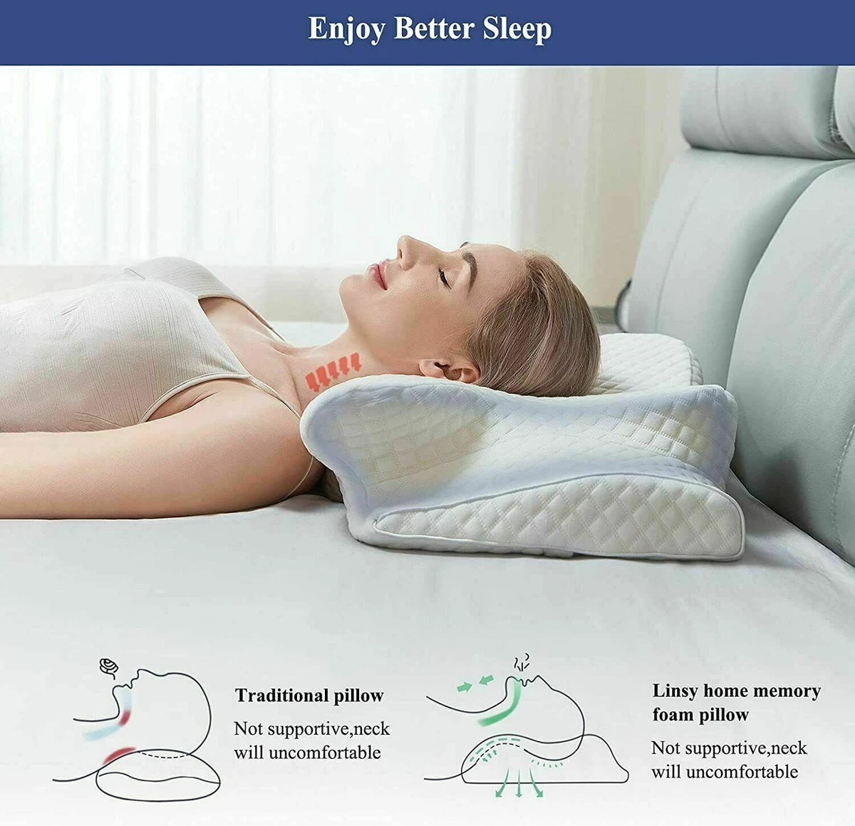 L Shape Memory Foam Orthopedic Cushion – Orali