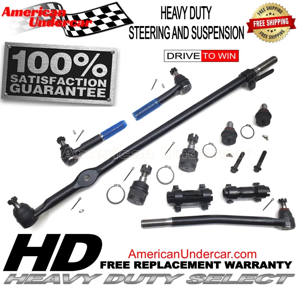 Kit de eslabones de arrastre de rótula de varilla de amarre HD Ford F250 F350 Super Duty 1999-2004 2x2 Foto 2 de 4