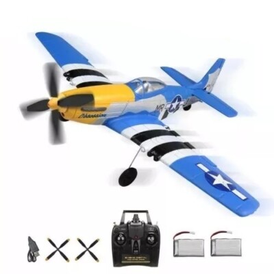 2.4G New VOLANTEX P51 Mustang 4CH Fighter RC Airplane 6-Axis Stunt Fixed-Wing