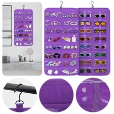 Hanging Eyeglasses Storage Bag Sunglasses Organizer Wall Mounted Jewelry Holder