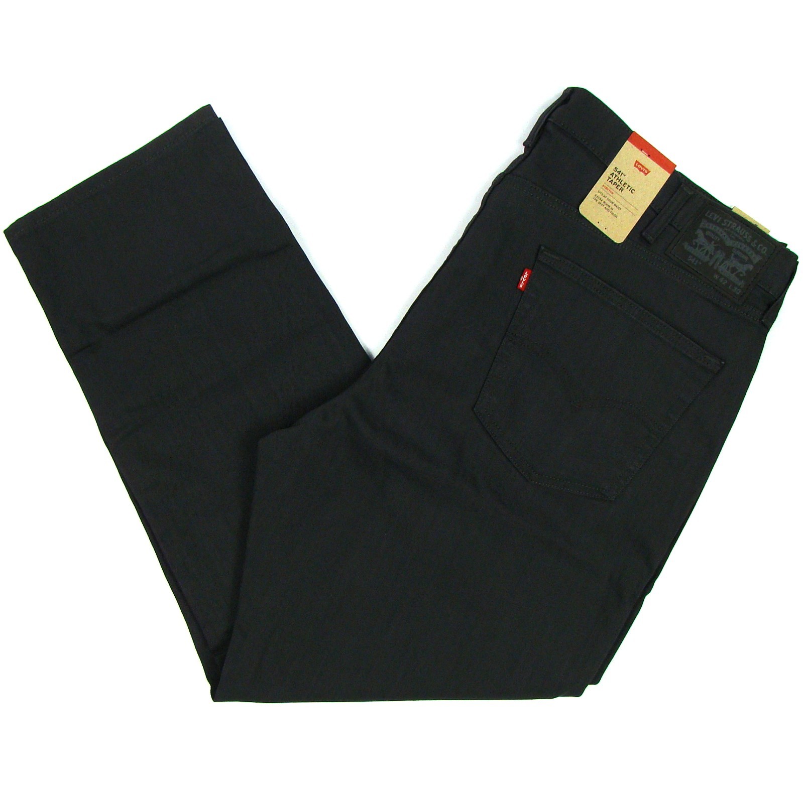 New Levis 541 Men's Jeans Athletic Taper SIZE 42x30 BLACK Stretch FREE SHIPPING