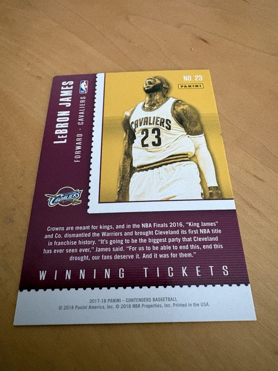 2017-18 Panini Contenders - Winning Tickets LeBron James #23 | eBay