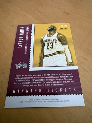 2017-18 Panini Contenders - Winning Tickets LeBron James #23 | eBay