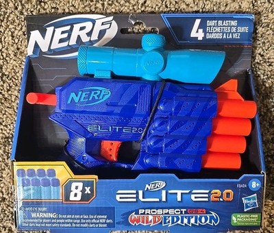 NERF Elite 2.0 Prospect QS-4 Wild Edition Soft Dart Blaster Gun  