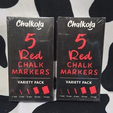 Chalkola 5 Red Chalk Markers Variety Pack Red Chalkola Chalk Markers