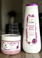 Dove Frosted Plum Berry Body Wash  Body Scrub - Limited Edition NEW