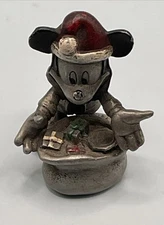 Vintage Disney Hudson Pewter Mickey Mouse Santa Claus 4655 Christmas Figure
