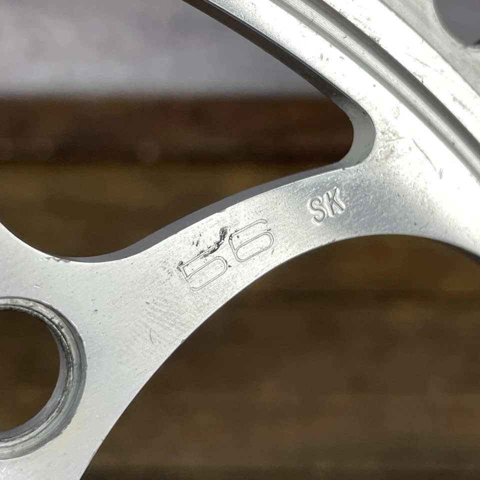 Plato vintage Shimano Dura Ace 7400 56T 130 BCD 8 velocidades anillo grande 56 Japón Foto 3 de 4