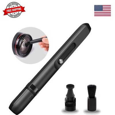 Professional Lens Cleaning Pen, Double-Ended Lens Brush with Soft Brush and N...