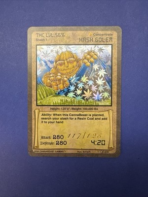 2024 Cannabeast TCG Hash Golem Holo #8/20 SERIALIZED 117/125 4:20 Mini Set HTF
