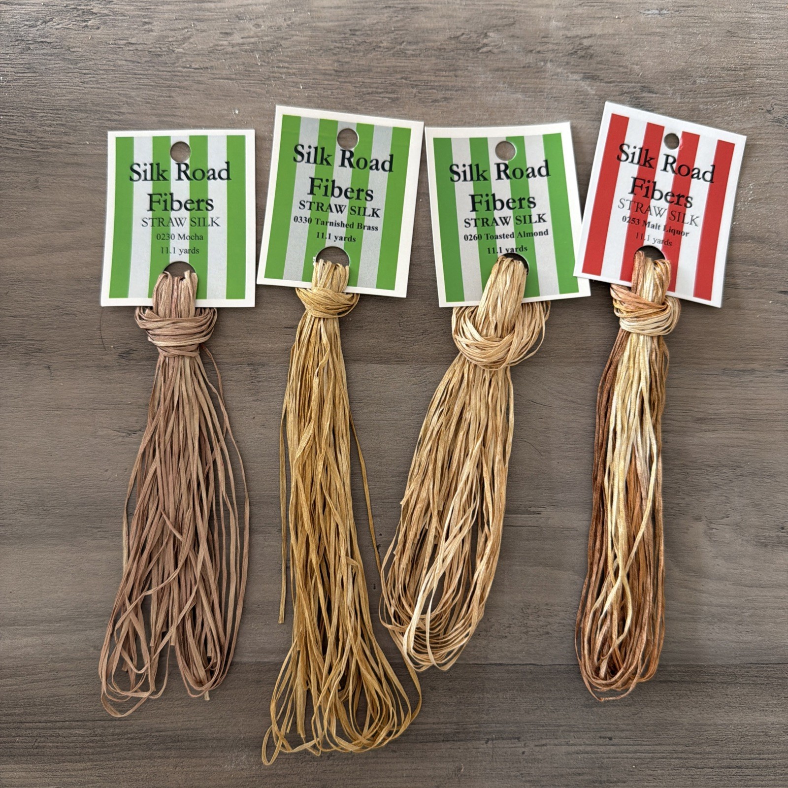 THREADS FOR STITCHING- Straw Silk, browns