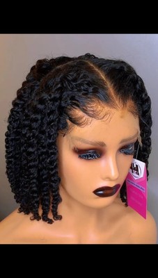 Human Hair  Kinky Curly Hd Lace 4x4 1B 14 inches Can Be Braided And Colored
