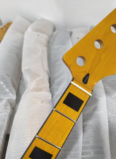 J Bass Guitar Neck style parts 20 Fret maple Fretboard inlay 34inch yellow gloss