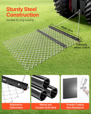 Drag Harrow, Farm Field Garden Black