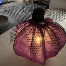 LED Mesh and Metal PUMPKIN decoration Purple Fall Halloween