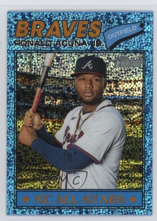 2026 Heritage Chrome Light Blue Sparkle Refractor Ronald Acuna Jr Acuña #55 0hw6