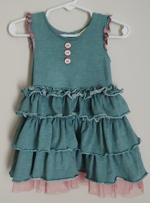 Matilda Jane Little Sprite Tiered Ruffle Tulle Dress Sz 6-12 Months  