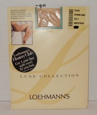 Loehmann's Silky Sheer Pantyhose Control Sandalfoot Size C Evening Sand F55155
