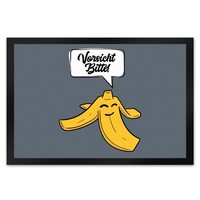 Vorsicht Bitte Bananenschale FußMatte XL In 40X60 Cm In Grau