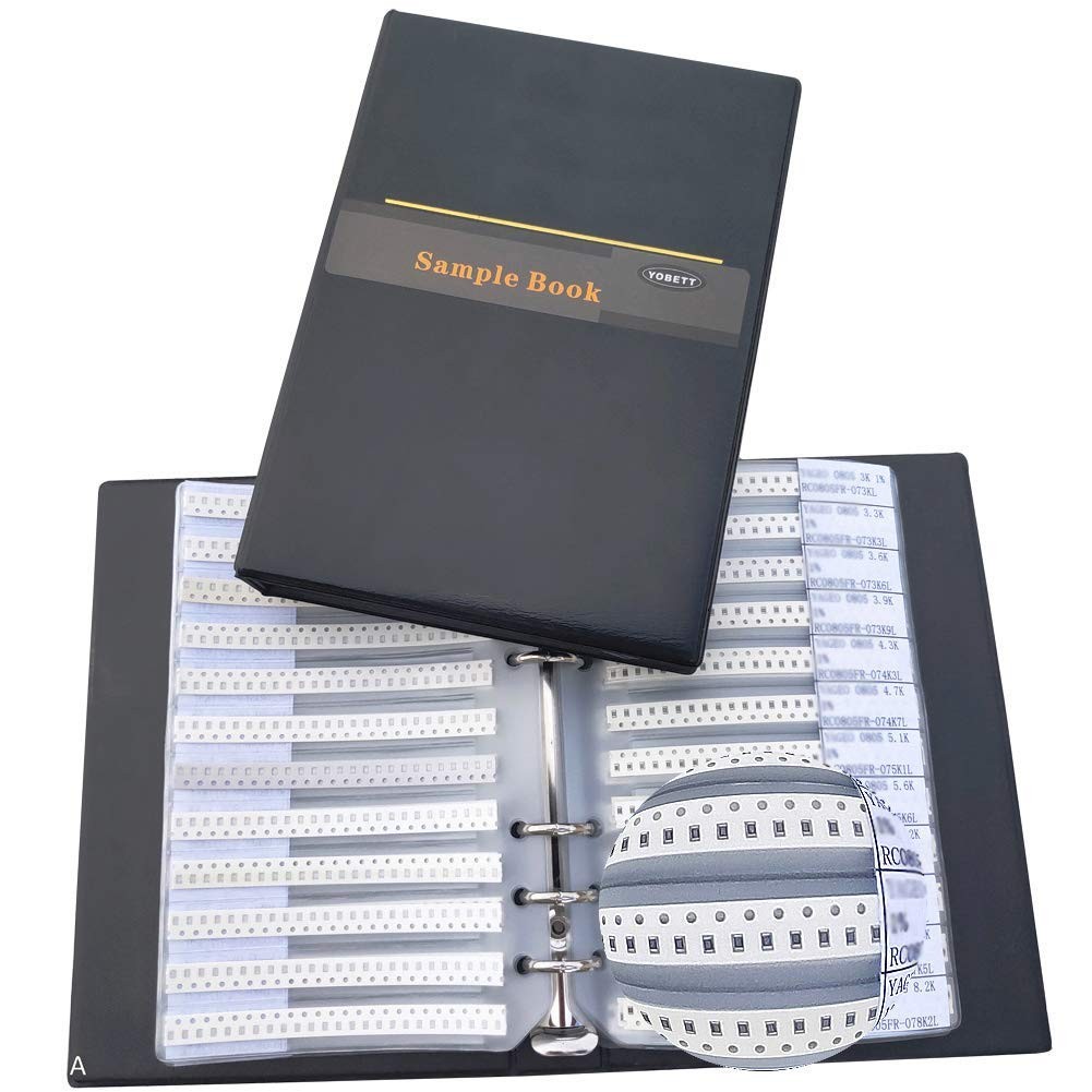 Work Book Samples 177 Values 0603 SMD Resistor Combo Sample Book Kit 1% SMT Pack Box Book ...