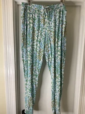 Rifle and Paper Co Floral Tie Waist Sleep Pants Size Large