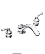 New Moen Monticello Tub Faucet 86950 Chrome.Valve  Extra Porcelain Handles Inc.