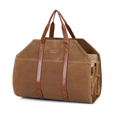 INNO STAGE Log Carrier|Waxed Canvas Log Holder|Firewood Carrier Tot... Fast Ship