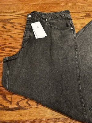 Nike Jordan Denim Pants Mens 36x35 Relaxed Loose Fit Washed Black