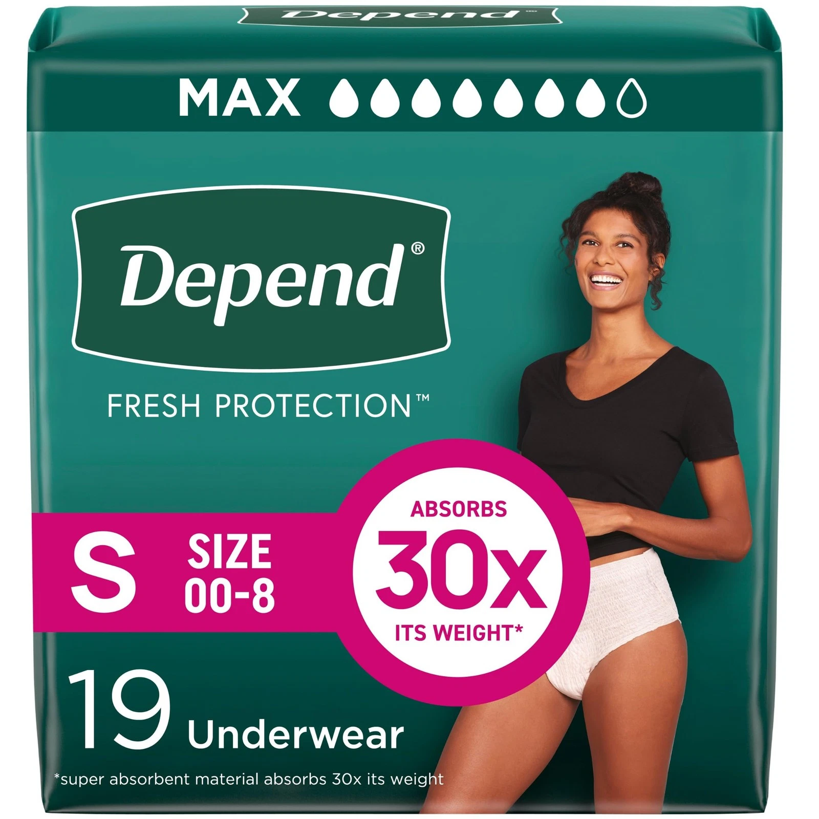 Depend Fresh Protection Adult Diapers, Incontinence & Postpartum Bladder Leak...