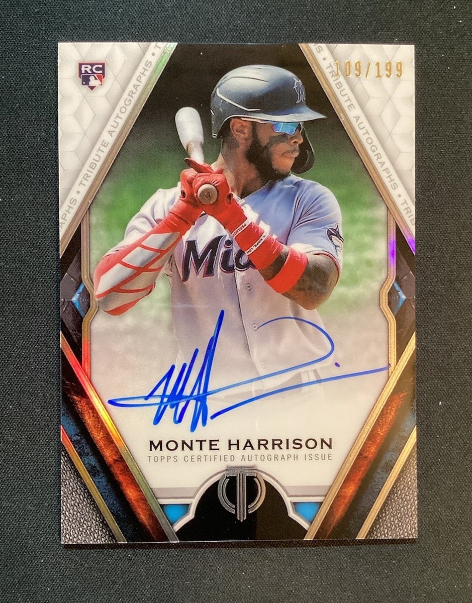 2021 Topps Tribute Tribute Auto /199 Monte Harrison #TA-MH Rookie