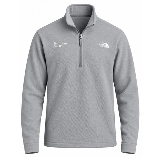 RARE NWT 100% Goldman Sachs TNF Deluxe Banker Half Zip Office Pullover Gray L video thumbnail