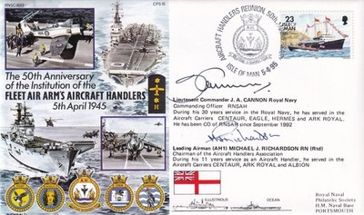6RN13Cc Fleet Air Arms Aircraft Handlers Signed J Cannon, M Richardson