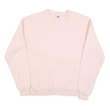 RUSSELL ATHLETIC Womens Pink Crew Neck L Cotton Blend Casual Lightweight