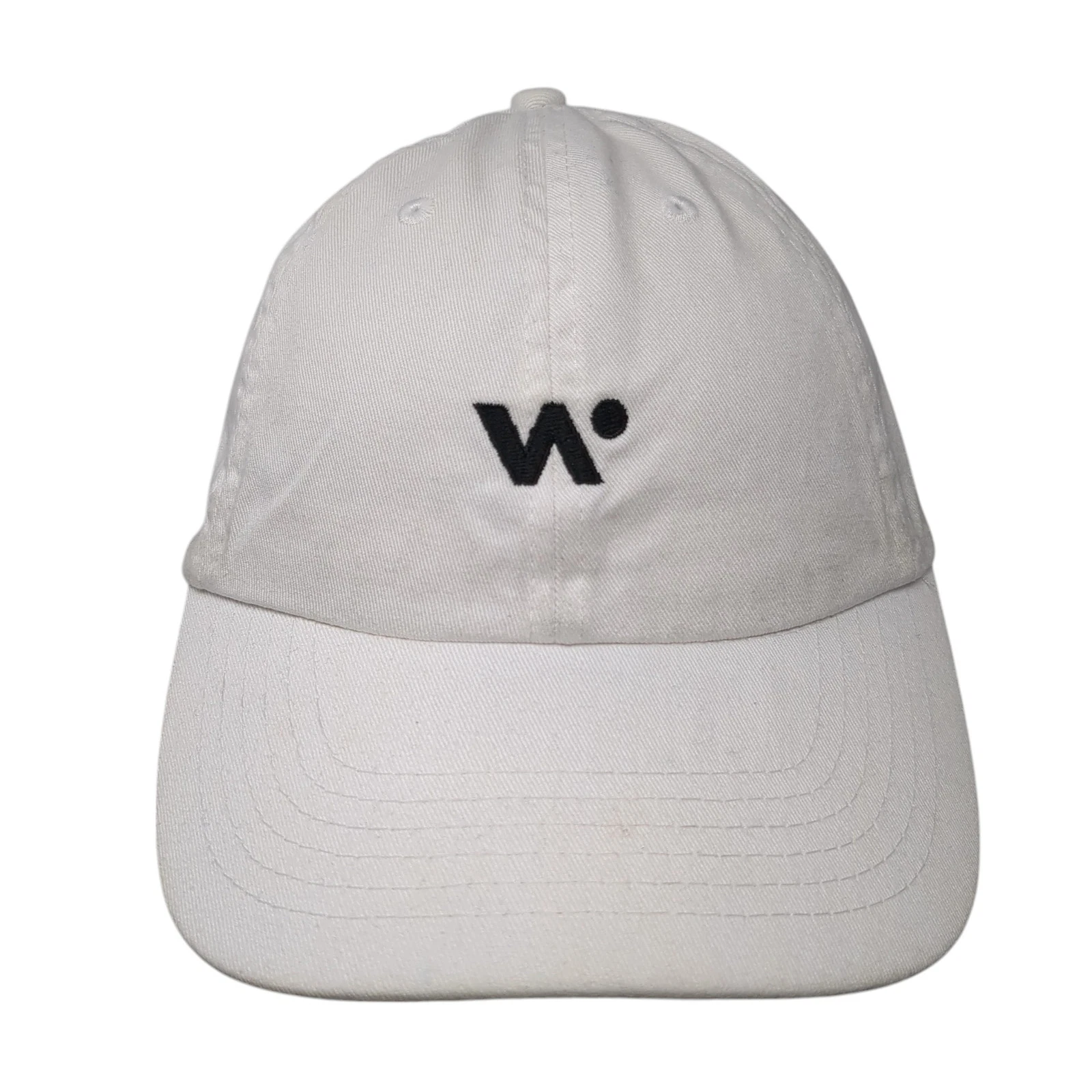 Wallflower Slideback Hat White OSFA Embroidered Logo Adjustable