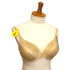 Vanity Fair Beauty Back Lace Underwire Bra Full Coverage 75346 Beige 36C NWT 