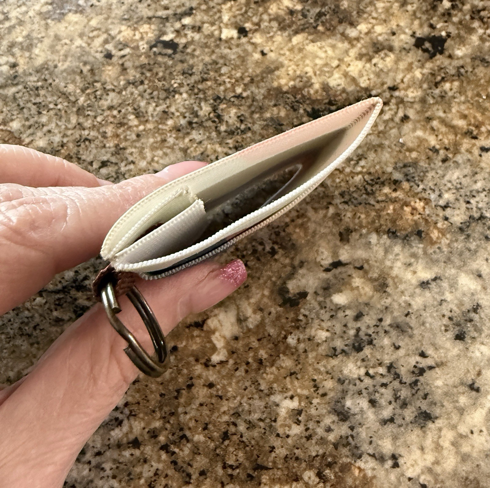 Thread Elastic Wallet Keychain Mountain Scene Pri… - image 4