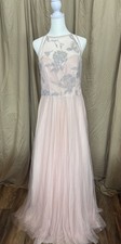 Hayley Paige Formal Dress 5851, Size 12, Blush Pink