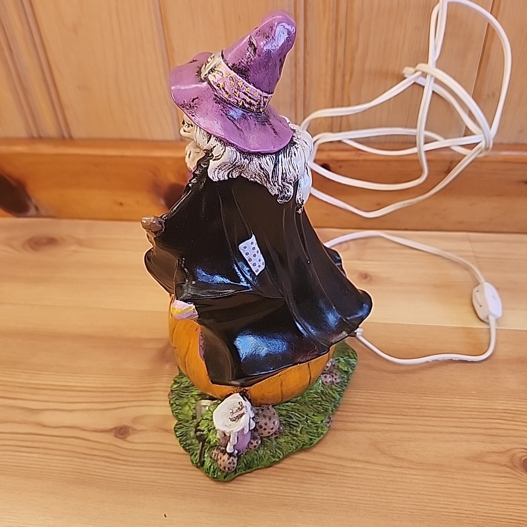 Vintage Byron Molds Ceramic Halloween Witch, Jack O Lantern, Cat