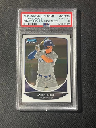 AARON JUDGE 2013 Bowman Chrome Draft Picks NY Yankees Rookie Card, PSA8 NM- MINT