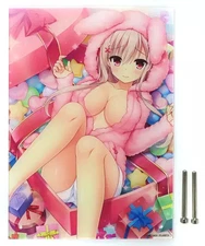 Riri Kashima Acrylic Stand Panel Rabbit Ear Hoodie A4 Illustration Display